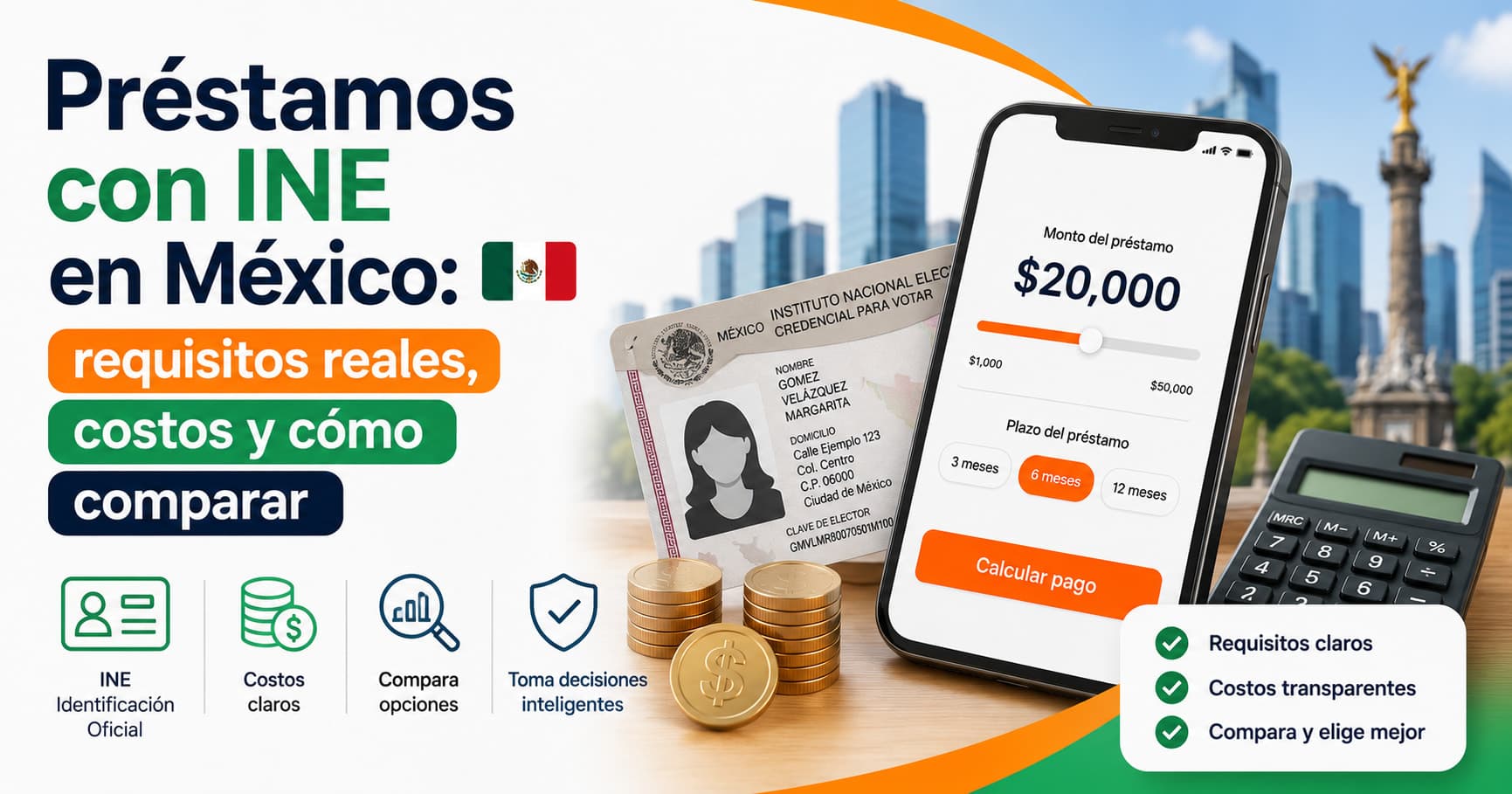 Préstamos con INE en México: requisitos reales, costos y cómo comparar