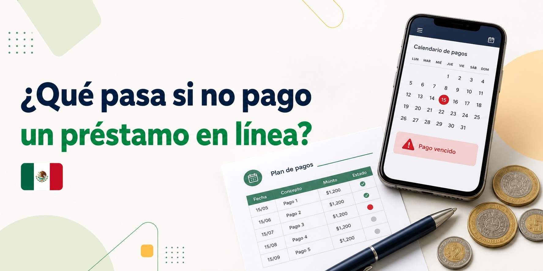 ¿Qué pasa si no pago un préstamo en línea en México?